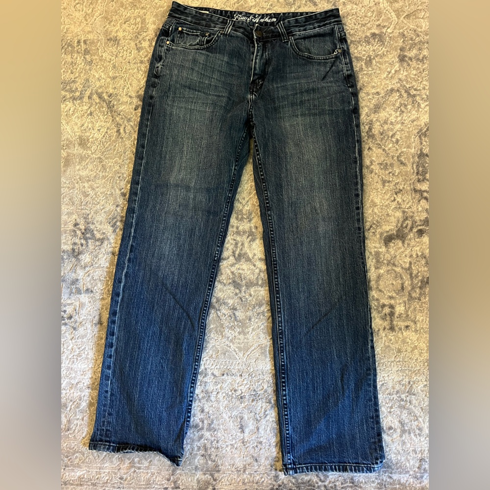 Flag & Anthem Blue Straight Jeans with Rich Indigo Wash